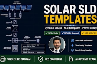 design dynamic solar single line diagram in autocad
