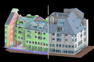 convert laser scan and point cloud to accurate revit bim models