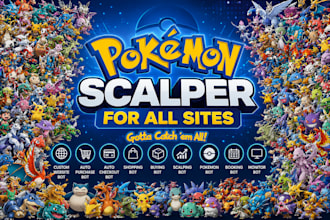 build pokémon scalping bot for walmart, target, bestbuy, amazon, pokémon center