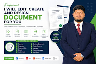 edit, create and design document for you