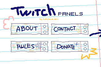 do twitch pixel art panels in my style