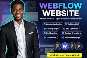 design and develop webflow website, figma to webflow, webflow developer