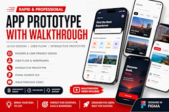 create an app prototype with user flow and demo video