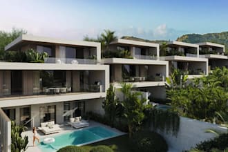 upgrade multi family house exterior, remodel front elevation, rooftop terrace