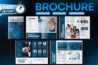 design professional brochure, product catalog, and company booklet