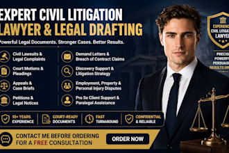 draft civil litigation lawsuits, motions, complaints and appeals