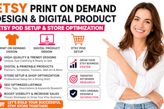 do etsy print on demand design etsy digital product etsy print on demand setup