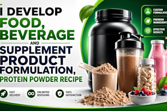 develop food, beverage and supplement product formulation, protein powder recipe