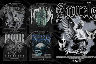 design custom urban streetwear t shirt graphics for your brand