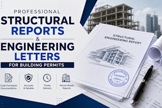 prepare structural reports and engineering letters for building permits