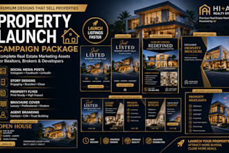 create a property launch campaign package for real estate marketing