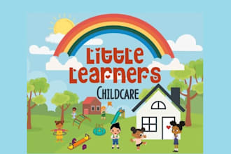 design a professional childcare, daycare, preschool, and kids logo
