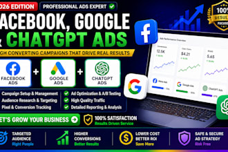 run facebook ads google ads and chatgpt ai marketing to grow your business