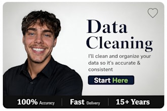clean up and organize your messy spreadsheet or CSV data etc