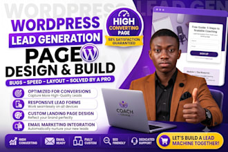 create a wordpress lead generation page for coaches and course creators