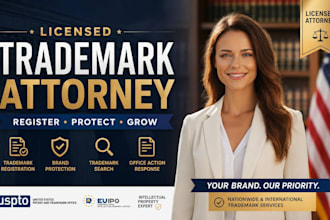 be your US trademark attorney registration, and patent filling