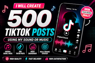 do 1000 tiktok post using your sound for viral exposure