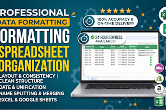 fix, format, and organize excel spreadsheet data