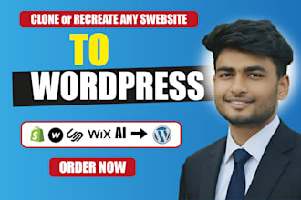 clone, recreate or convert any website to wordpress using elementor