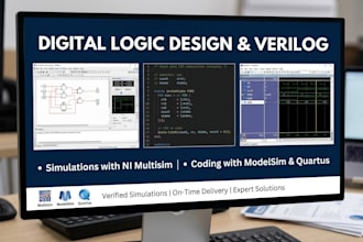 do digital logic design, circuit simulation and verilog code