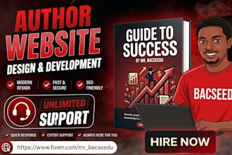build author website, book, book author, ebook website, author landing page