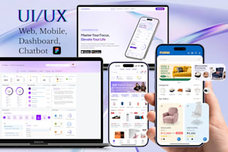 create mobile web dashboard UI UX designs and prototype