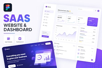 design modern saas website and dasboard in figma