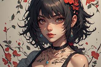 create american traditional tattoo style design