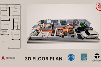 create photorealistic 3d floor plan renderings