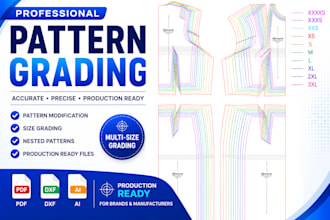 do professional pattern grading for sewing patterns