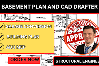 basement plan,cad drafter,adu mep,blueprint,garage conversion,building plan