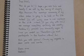 write anything in my neat and clean handwriting