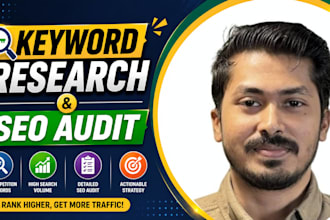 do SEO keyword research, competitor analysis and audit