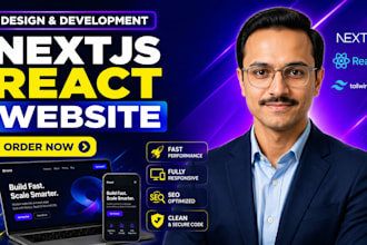 build a modern nextjs react tailwind website