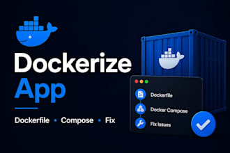 dockerize your application and fix docker compose issues