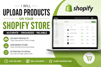 upload and organize products on your shopify store