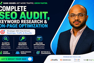 do complete SEO audit, keyword research and on page optimization