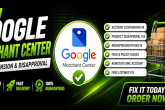 fix gmc account suspension and product disapproval