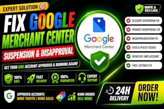 fix gmc account suspension and product disapproval
