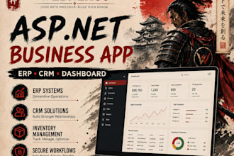 build asp dot net core business management app