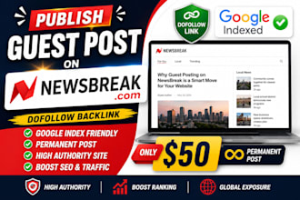 publish a guest post on newsbreak with a dofollow backlink