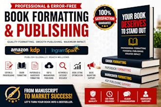 do book formatting, KDP book publishing, paper back, kindle ebook formatting