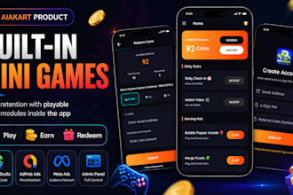 setup reward gaming app with admin panel