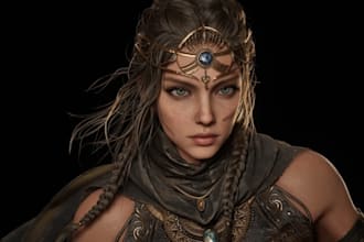 model aaa 3d realistic ue5 game character,videogame 3d asset,skeletal rig,weapon
