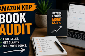 audit and optimize your amazon KDP book listing for more sales