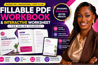 create a fillable pdf workbook or interactive worksheet for online course