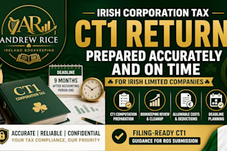 prepare your irish corporation tax ct1 return and company tax accounts