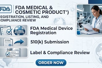 prepare fda medical device 510k submissions and regulatory compliance strategy