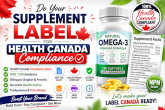 do your supplement label for health canada compliance