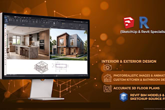 do 3d rendering using sketchup and revit
